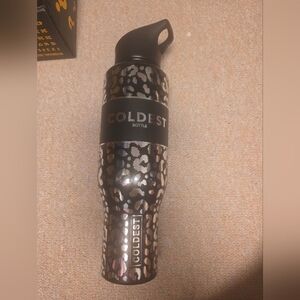 Coldest Black and Silver Leopard Print Bottle
